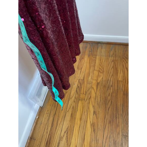 Red Sequin Sexy Maxi Formal Dress Small / Medium - Picture 4 of 9